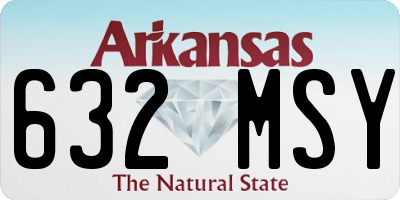 AR license plate 632MSY