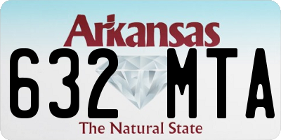 AR license plate 632MTA