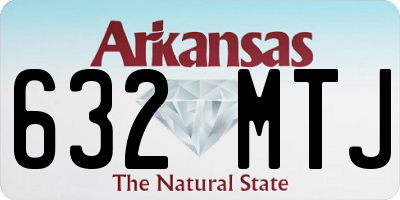 AR license plate 632MTJ