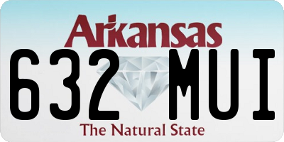AR license plate 632MUI