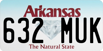 AR license plate 632MUK