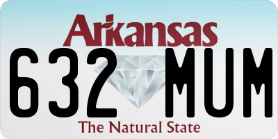 AR license plate 632MUM