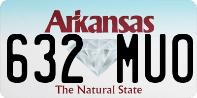 AR license plate 632MUO