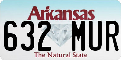 AR license plate 632MUR