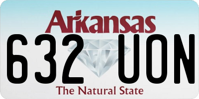 AR license plate 632UON
