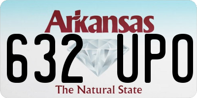AR license plate 632UPO