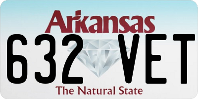 AR license plate 632VET