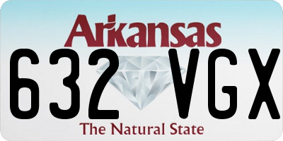 AR license plate 632VGX