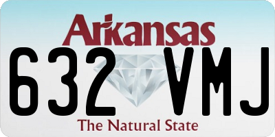 AR license plate 632VMJ