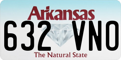 AR license plate 632VNO