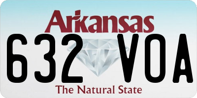 AR license plate 632VOA