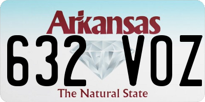 AR license plate 632VOZ