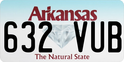 AR license plate 632VUB