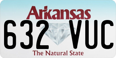 AR license plate 632VUC