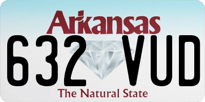 AR license plate 632VUD