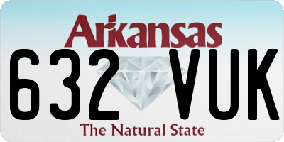 AR license plate 632VUK