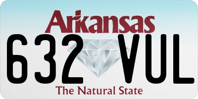 AR license plate 632VUL