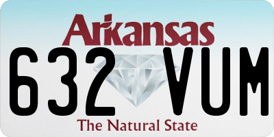 AR license plate 632VUM