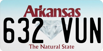 AR license plate 632VUN