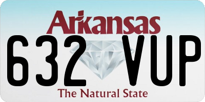 AR license plate 632VUP