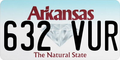 AR license plate 632VUR