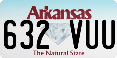 AR license plate 632VUU