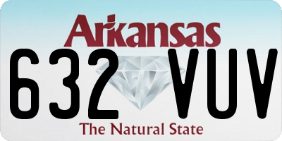AR license plate 632VUV