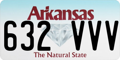 AR license plate 632VVV