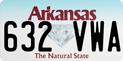 AR license plate 632VWA