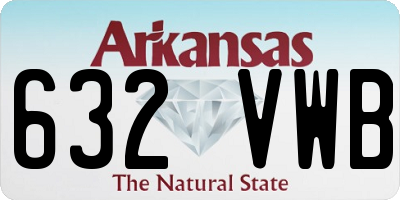 AR license plate 632VWB