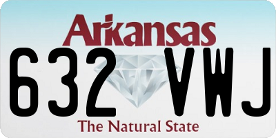 AR license plate 632VWJ