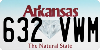 AR license plate 632VWM