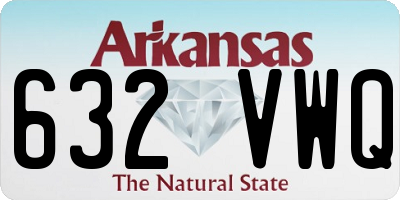 AR license plate 632VWQ