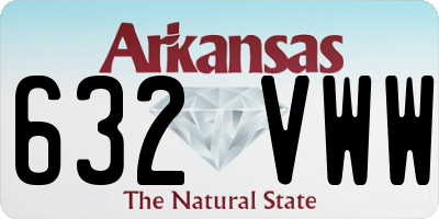 AR license plate 632VWW