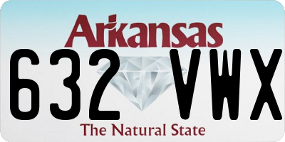AR license plate 632VWX