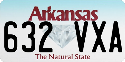 AR license plate 632VXA