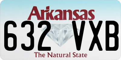 AR license plate 632VXB
