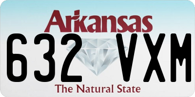 AR license plate 632VXM
