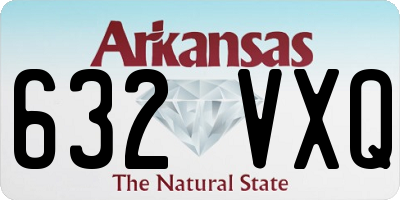 AR license plate 632VXQ