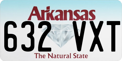 AR license plate 632VXT