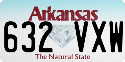 AR license plate 632VXW