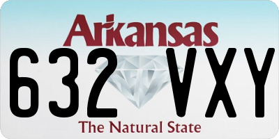AR license plate 632VXY