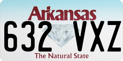 AR license plate 632VXZ