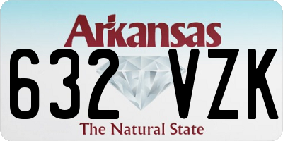 AR license plate 632VZK