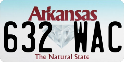 AR license plate 632WAC