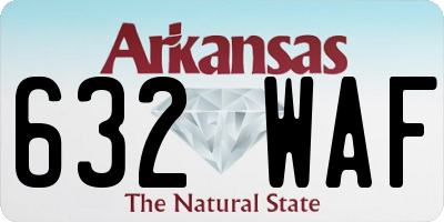 AR license plate 632WAF