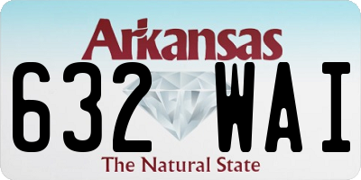 AR license plate 632WAI