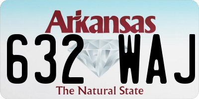AR license plate 632WAJ