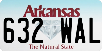 AR license plate 632WAL
