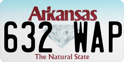AR license plate 632WAP